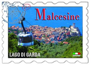 Magnete Resina Francobollo Cm 7X5 Lago - Malcesine