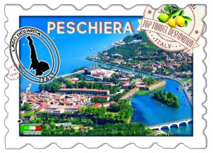Magnete Resina Francobollo Cm 7X5 Lago - Peschiera