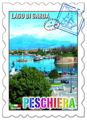 Magnete Resina Francobollo Cm 7X5 Lago - Peschiera