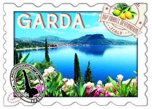 Magnete Resina Francobollo Cm 7X5 Lago - Garda