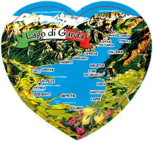 Magnete Glossy Cuore Lago Di Garda