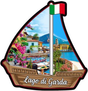 Magnete Glossy Barca Lago Di Garda