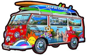 Magnete Glossy Pulmino Rosso Lago Di Garda