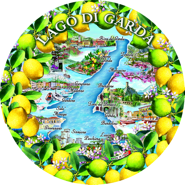 Piatto Ceramica Rotondo Lago Di Garda