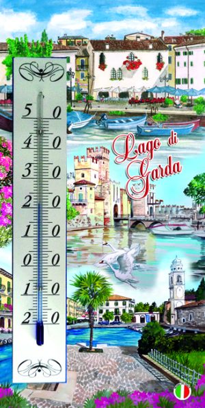 Piastrella Ceramica Cm 10X20 C/Termometro Lago