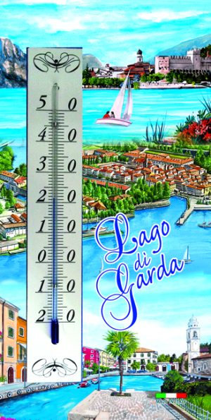 Piastrella Ceramica Cm 10X20 C/Termometro Lago