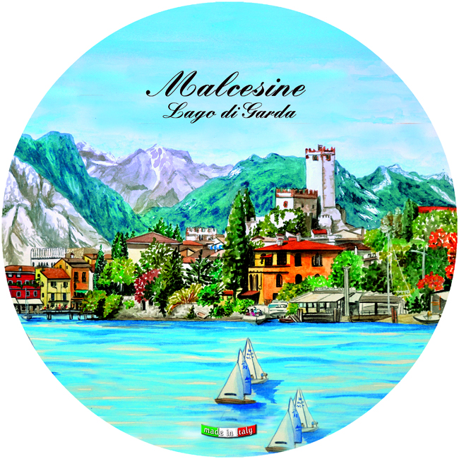 Piatto Ceramica Rotondo Lago - Malcesine