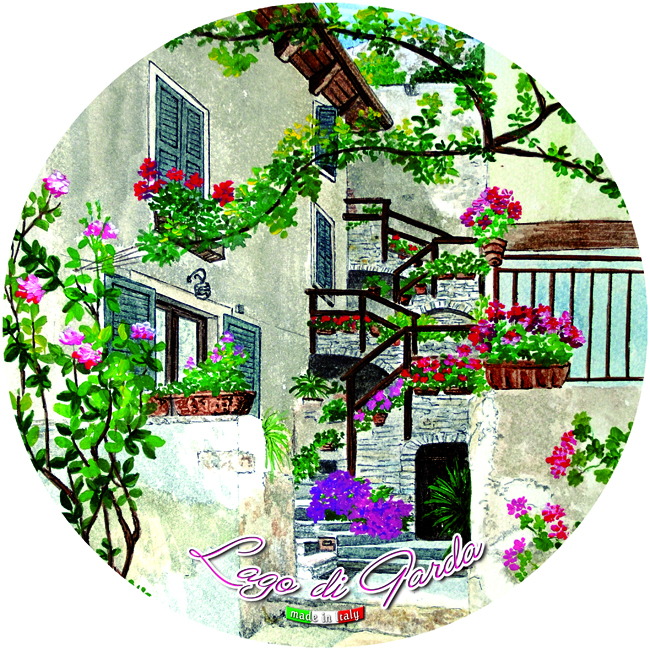 Piatto Ceramica Rotondo Lago Di Garda