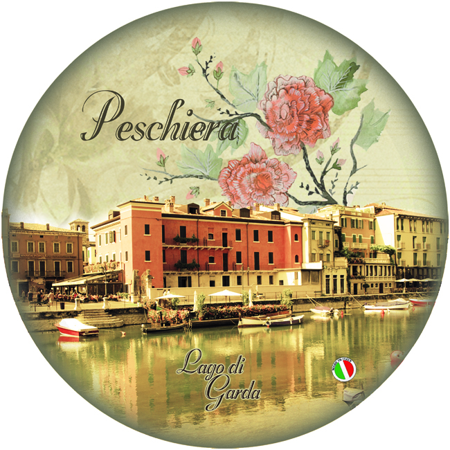 Piatto Ceramica Rotondo Lago - Peschiera