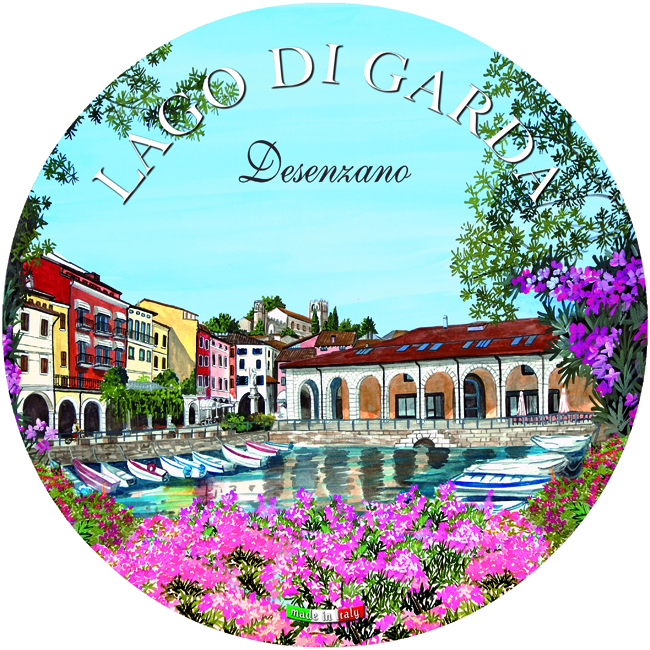 Piatto Ceramica Rotondo Lago - Desenzano
