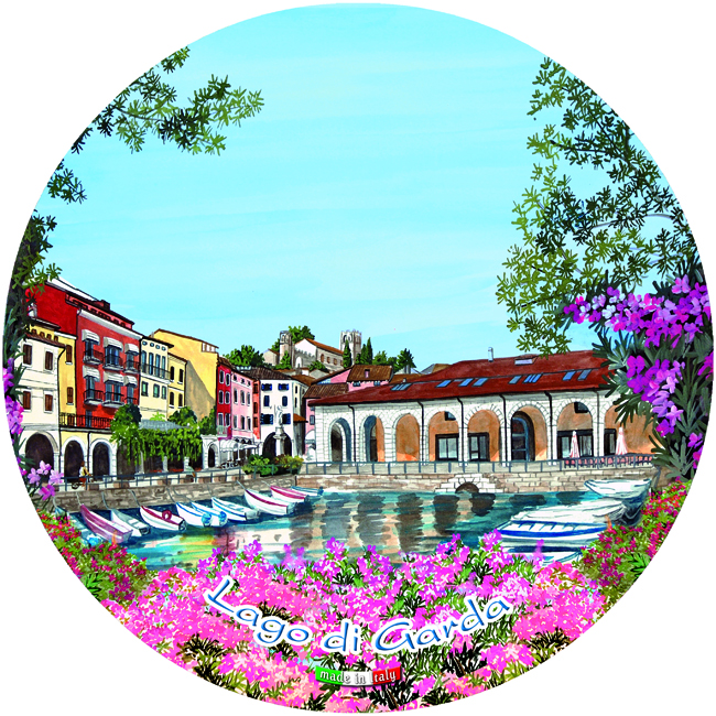 Piatto Ceramica Rotondo Lago Di Garda