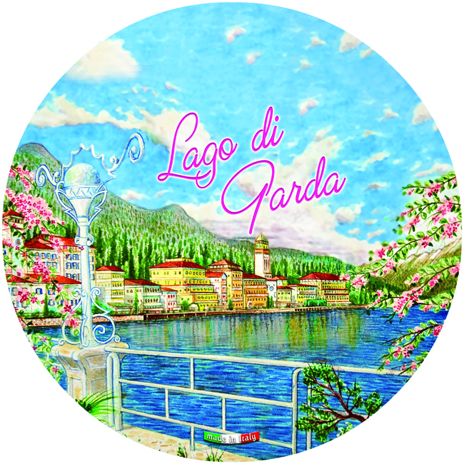 Piatto Ceramica Rotondo Lago Di Garda