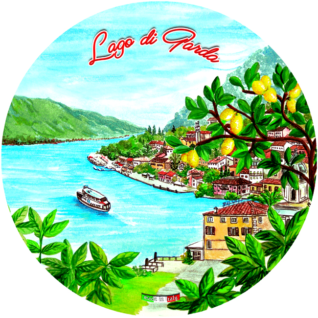 Piatto Ceramica Rotondo Lago Di Garda