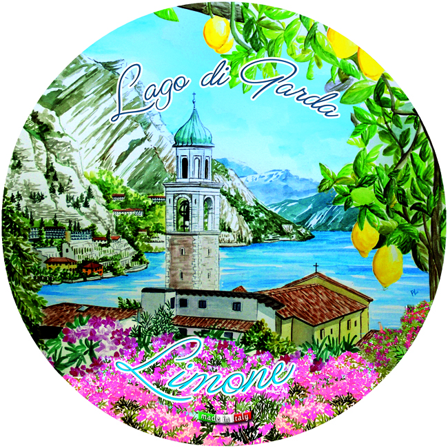 Piatto Ceramica Rotondo Lago - Limone