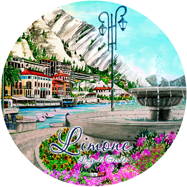 Piatto Ceramica Rotondo Lago - Limone