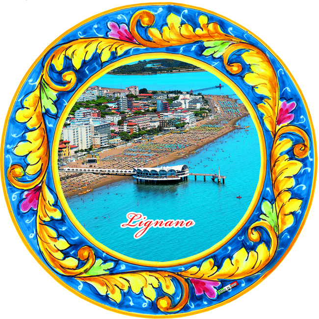 Piatto Ceramica Rotondo Lignano