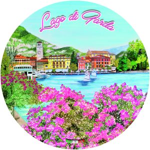 Piatto Ceramica Rotondo Lago Di Garda