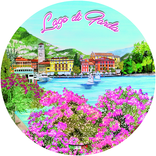 Piatto Ceramica Rotondo Lago Di Garda