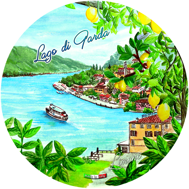 Piatto Ceramica Rotondo Lago - Limone