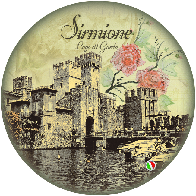 Piatto Ceramica Rotondo Lago - Sirmione