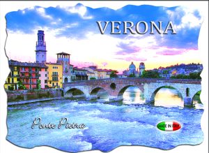 Magnete Marmo Rett. Cm 8X6 Verona P.Te Pietra Nott.