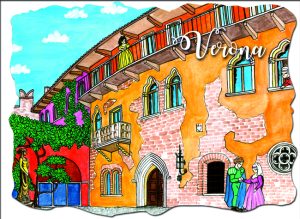 Magnete Marmo Rett. Cm 8X6 Verona Casa Naif