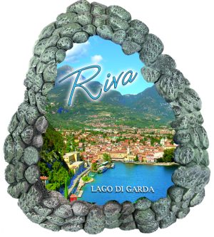 Magnete Resina Cornice Sassolini Lago - Riva