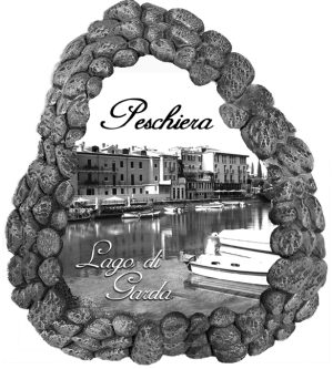 Magnete Resina Cornice Sassolini Lago - Peschiera