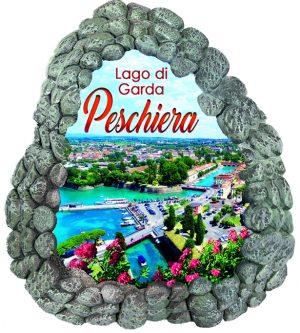 Magnete Resina Cornice Sassolini Lago - Peschiera