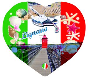 Magnete Resina Cuore Lignano