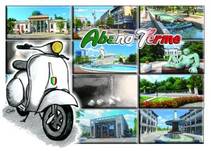 Cartolina F/To 12X17 Veduta Abano Terme