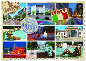 Cartolina F/To 12X17 Fustellata Abano Terme
