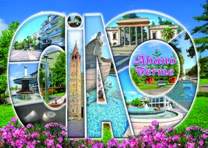 Cartolina F/To 12X17 Veduta Abano Terme