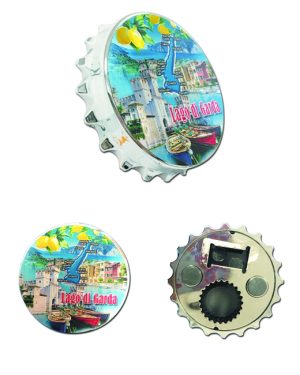 A/Bottiglia C/Magnete Lago Di Garda - Tappo
