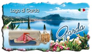 Magn. Marmo Cm 10,5X6 C/Bott. Barca Lago - Garda