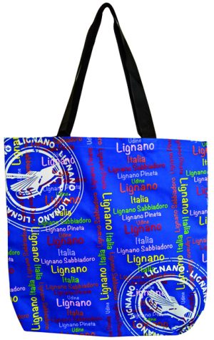Borsa Scritte Multicolor Lignano Cm 47X45