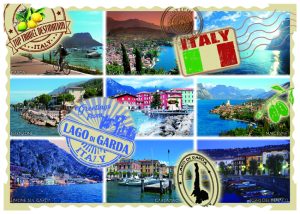 Cartolina F/To 12X17 Fustellata Loc. Lago Di Garda