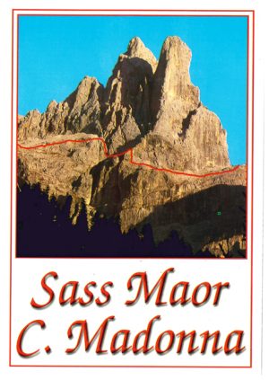 Cartolina F/To 10,5X15 Veduta Pale Di San Martino Sass Maor