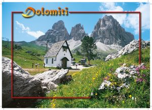 Cartolina F/To 10,5X15 Veduta Dolom. Chiesetta Rif. P. Sella