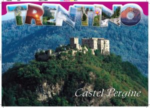 Cartolina F/To 12X17 Fustellata Castel Pergine