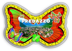 Cartolina F/To 12X17 Fustellata Glitter Predazzo