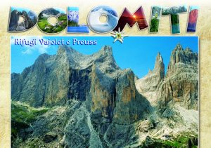 Cartolina F/To 12X17 Fustellata Dolomiti Rif. Vajolet-Preuss