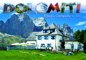 Cartolina F/To 12X17 Fustellata Dolomiti Rif. Ciampedie