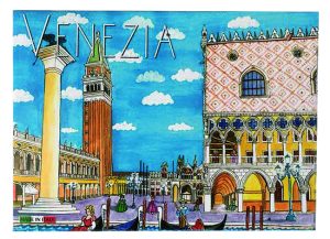 Magnete Fotografico Cm 9X6 Venezia Naif