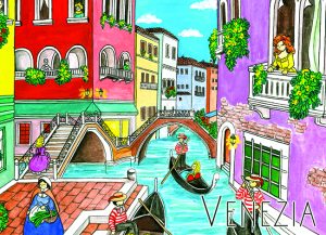 Magnete Fotografico Cm 9X6 Venezia Naif