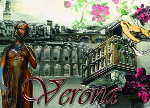 Magnete Fotogr. Decorato Rett. Verona Fiori