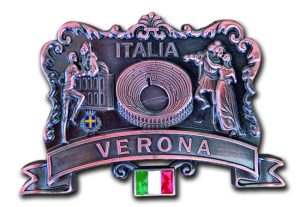 Magn. Met. Grande Verona Bandierina Italia -Bronzo
