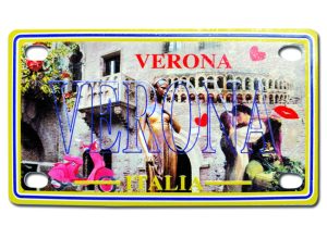 Magnete Targa Metallo 10X5,25 Verona - Moto