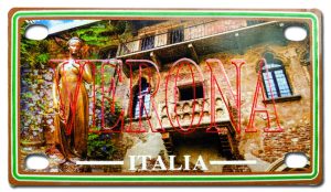 Magnete Targa Metallo 10X5,25 Verona - Casa