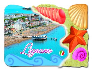 Magnete Marmo C/Stelle E Conchiglie Lignano